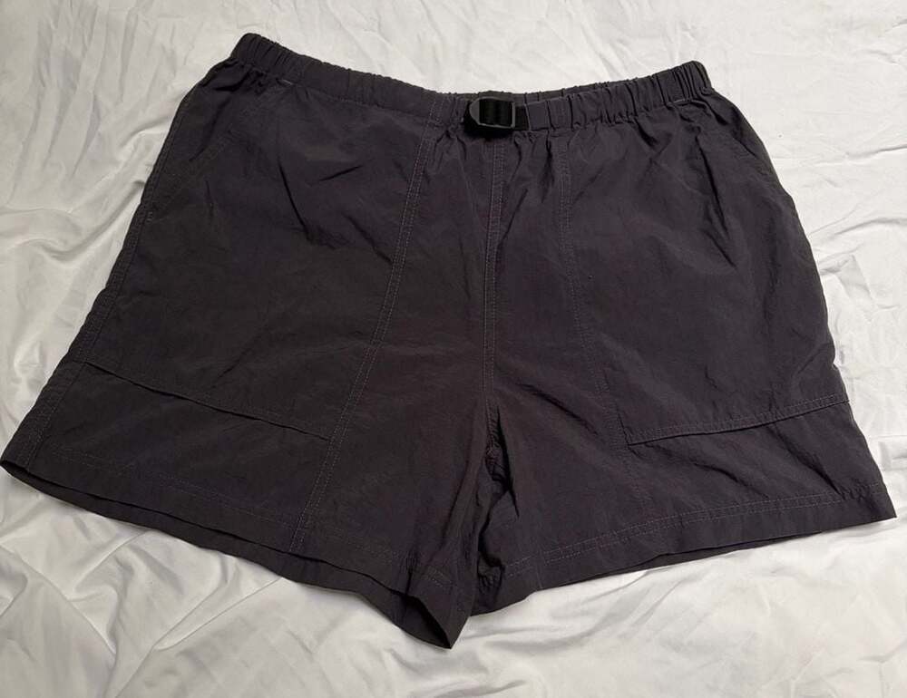 Patagonia Women's Slate Gray Belted Nylon Outdoor Hiking Shorts Large